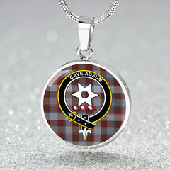 Jardine of Castlemilk Modern Tartan Crest Circle Necklace