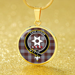 Jardine of Castlemilk Modern Tartan Crest Circle Necklace