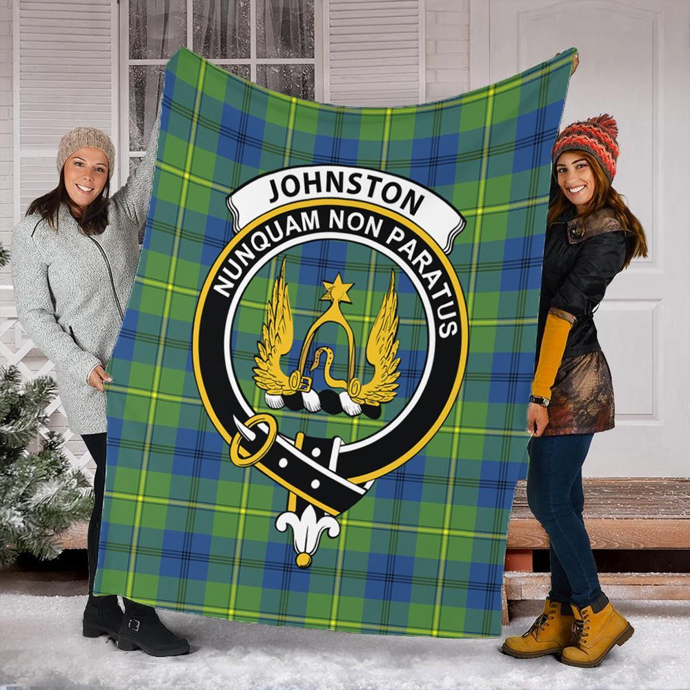 Johnston Ancient Tartan Crest Premium Blanket