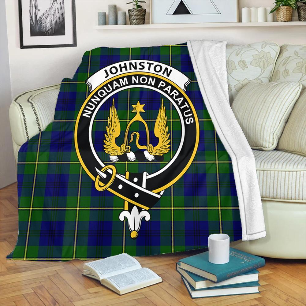 Johnston Modern Tartan Crest Premium Blanket