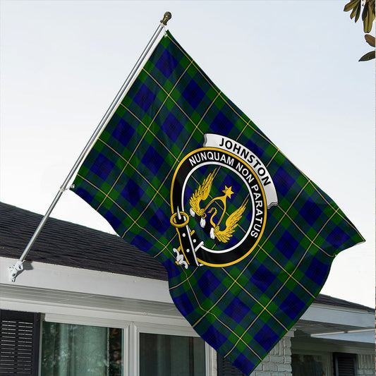 Johnston Modern Tartan Classic Crest House Flag