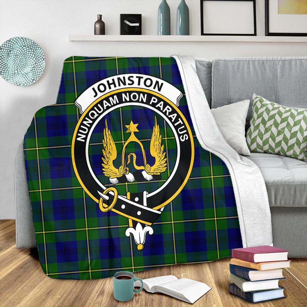 Johnston Modern Tartan Crest Premium Blanket