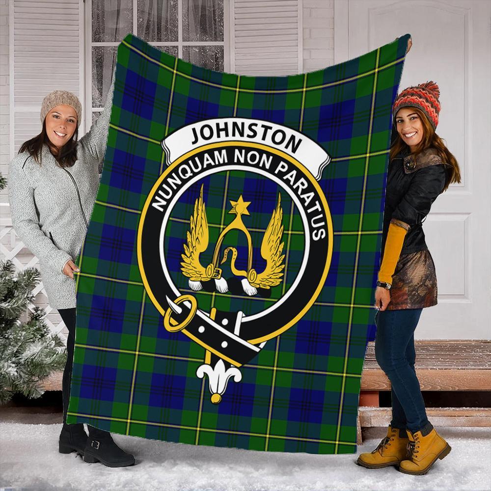 Johnston Modern Tartan Crest Premium Blanket