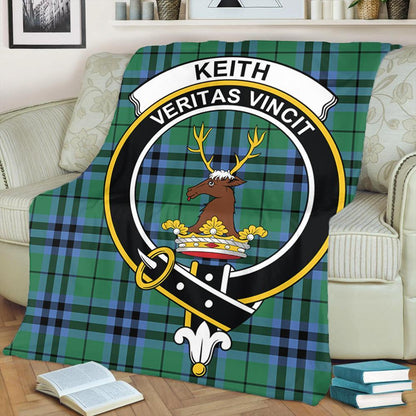 Keith Ancient Tartan Crest Premium Blanket