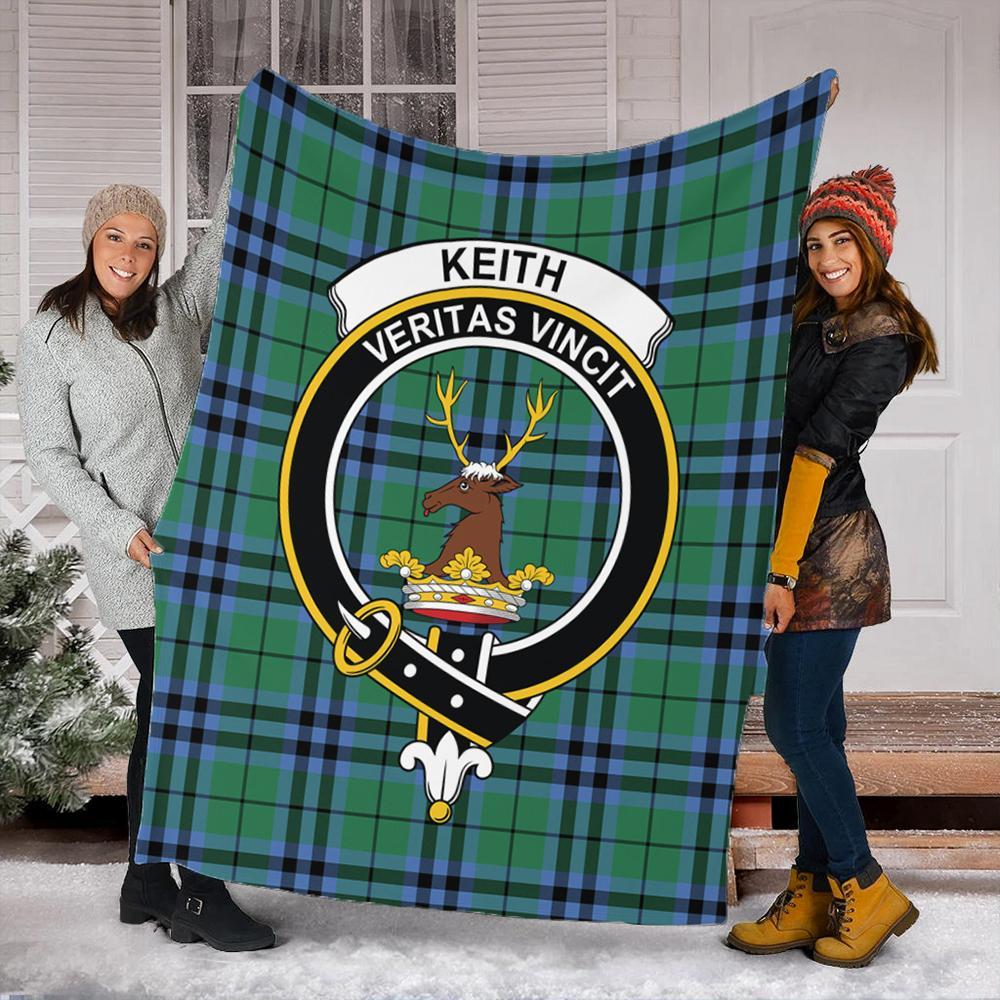 Keith Ancient Tartan Crest Premium Blanket