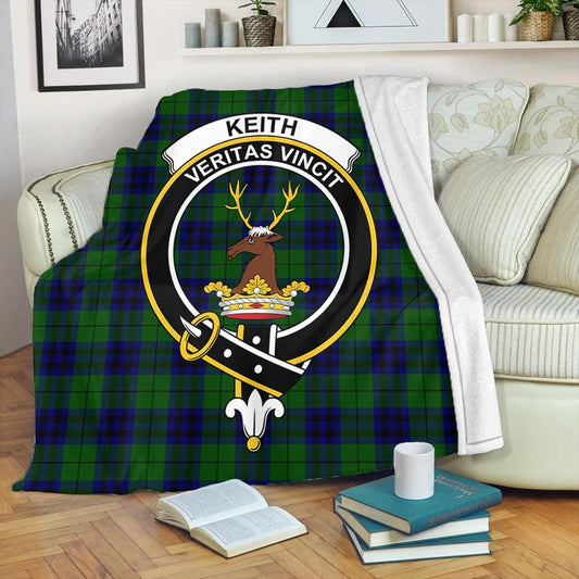 Keith Modern Tartan Crest Premium Blanket