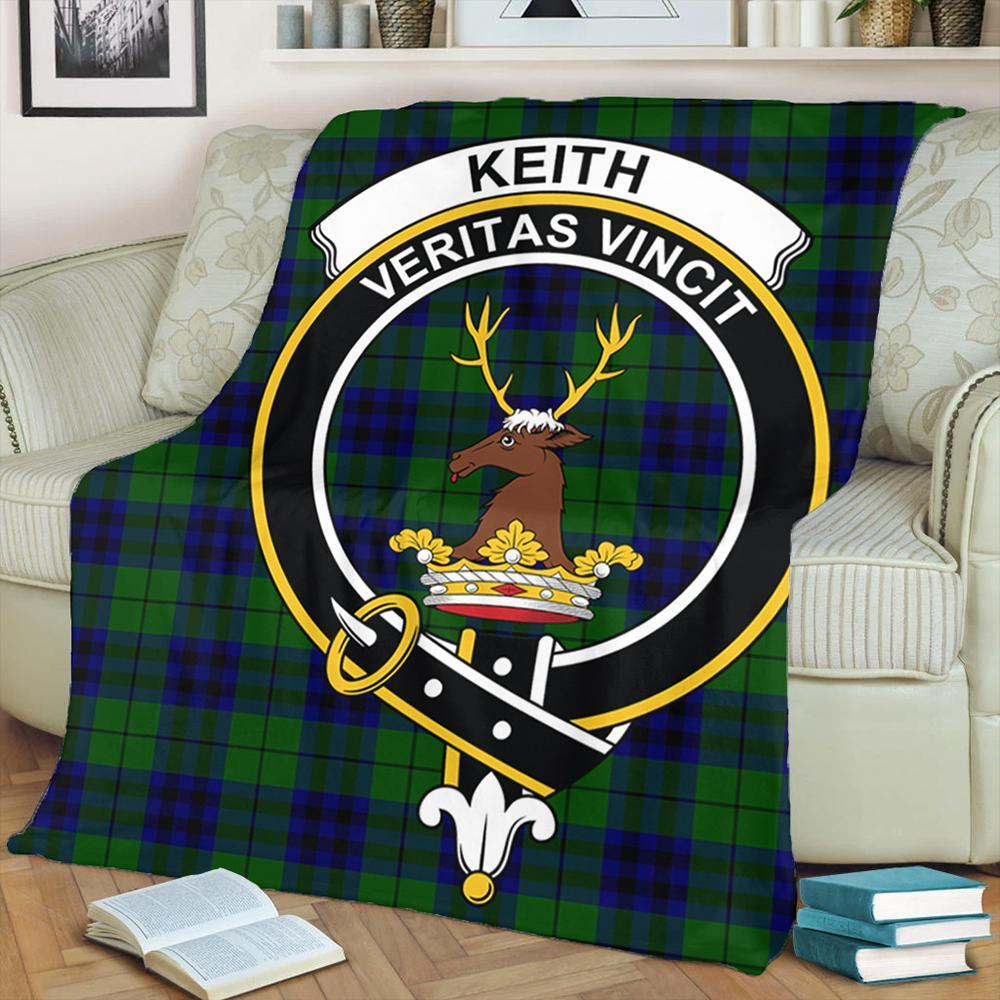 Keith Modern Tartan Crest Premium Blanket