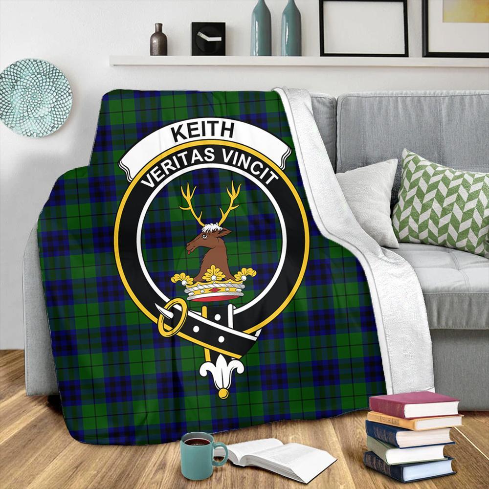 Keith Modern Tartan Crest Premium Blanket