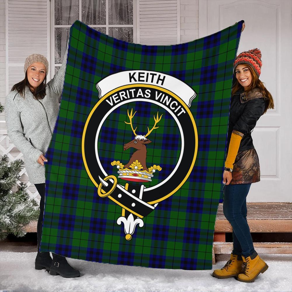 Keith Modern Tartan Crest Premium Blanket