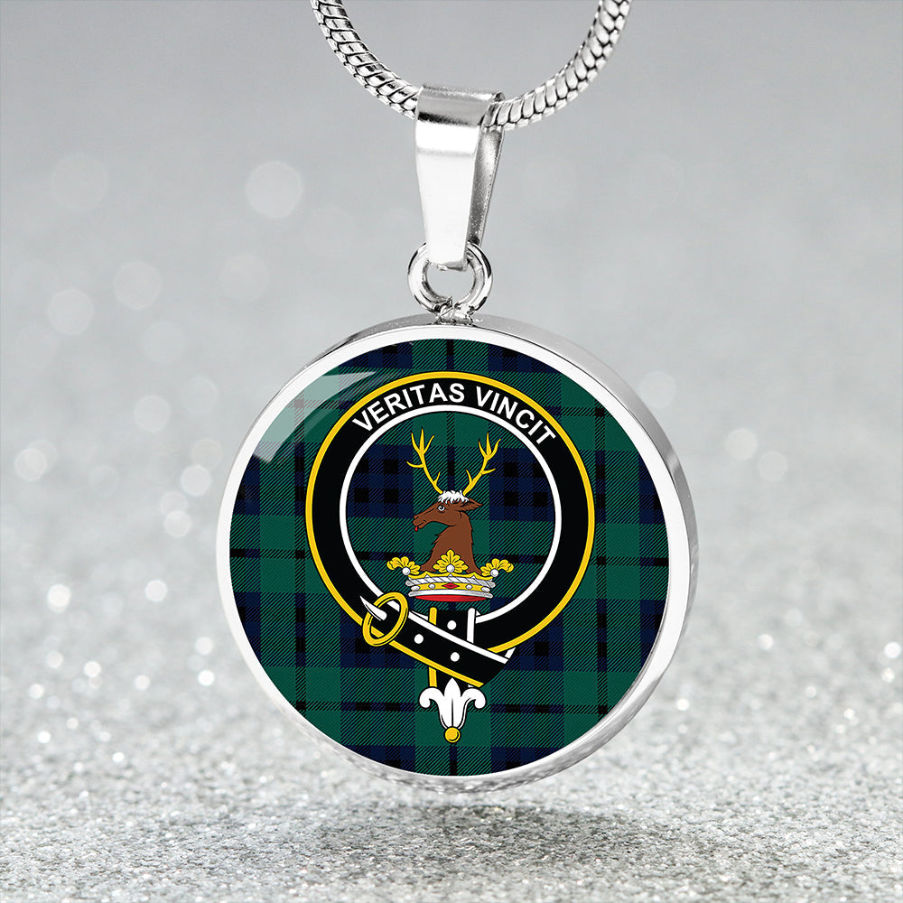 Keith (Marshall) Modern Tartan Crest Circle Necklace