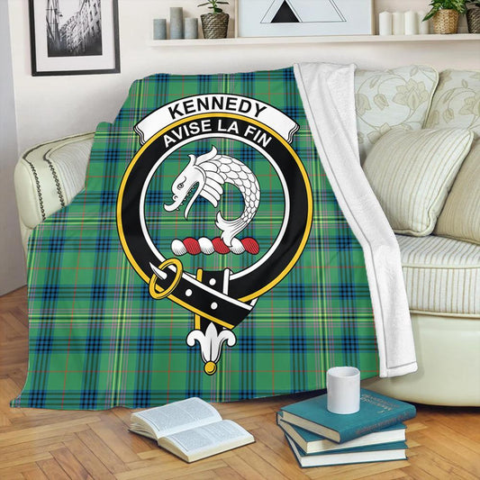 Kennedy Ancient Tartan Crest Premium Blanket