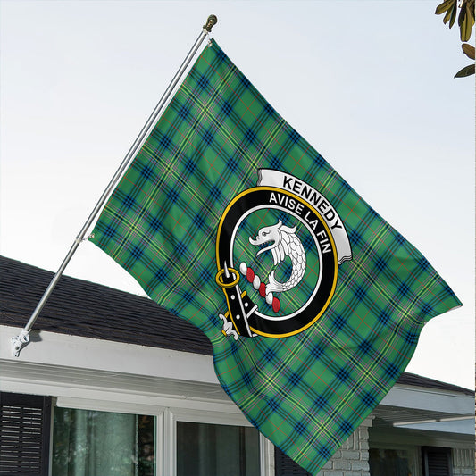 Kennedy Ancient Tartan Classic Crest House Flag