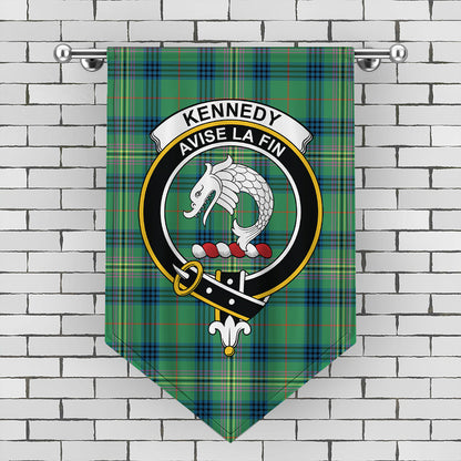 Kennedy Ancient Tartan Crest Gonfalon