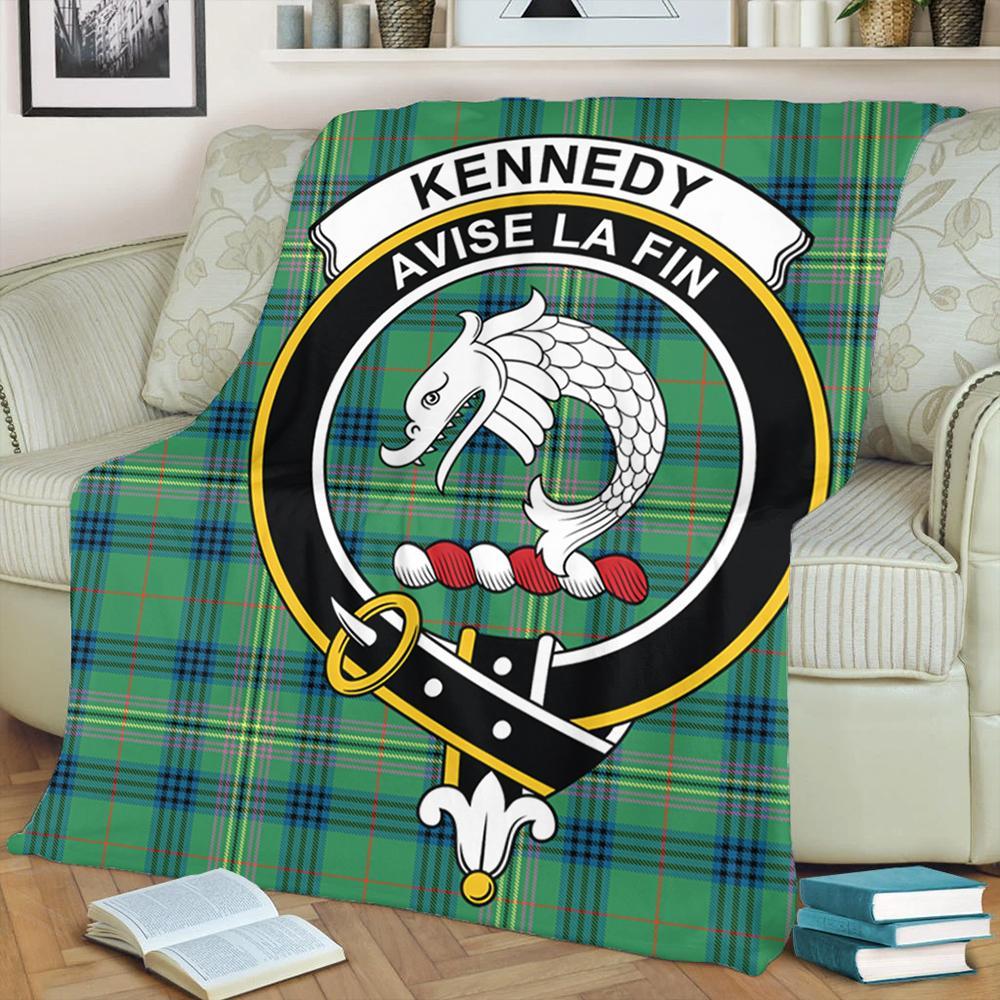 Kennedy Ancient Tartan Crest Premium Blanket