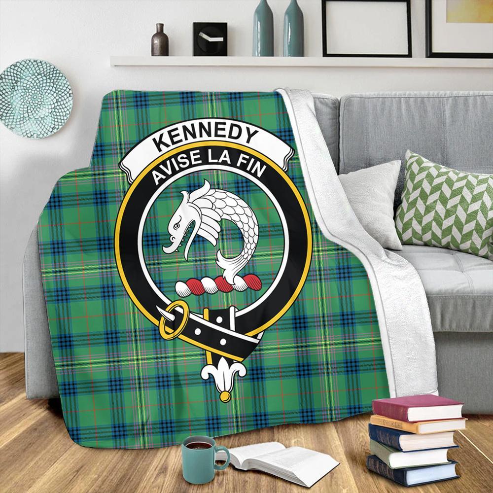 Kennedy Ancient Tartan Crest Premium Blanket