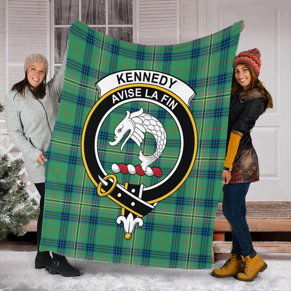 Kennedy Ancient Tartan Crest Premium Blanket