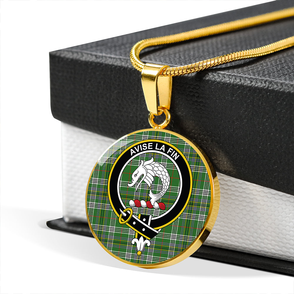 Kennedy Ancient Tartan Crest Circle Necklace