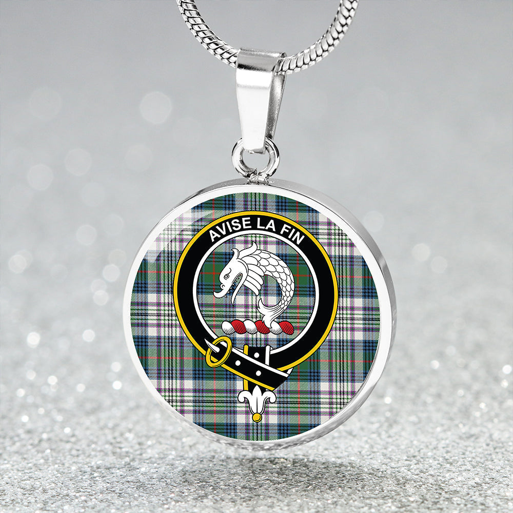 Kennedy Dress Ancient Tartan Crest Circle Necklace