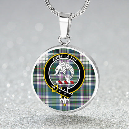 Kennedy Dress Ancient Tartan Crest Circle Necklace