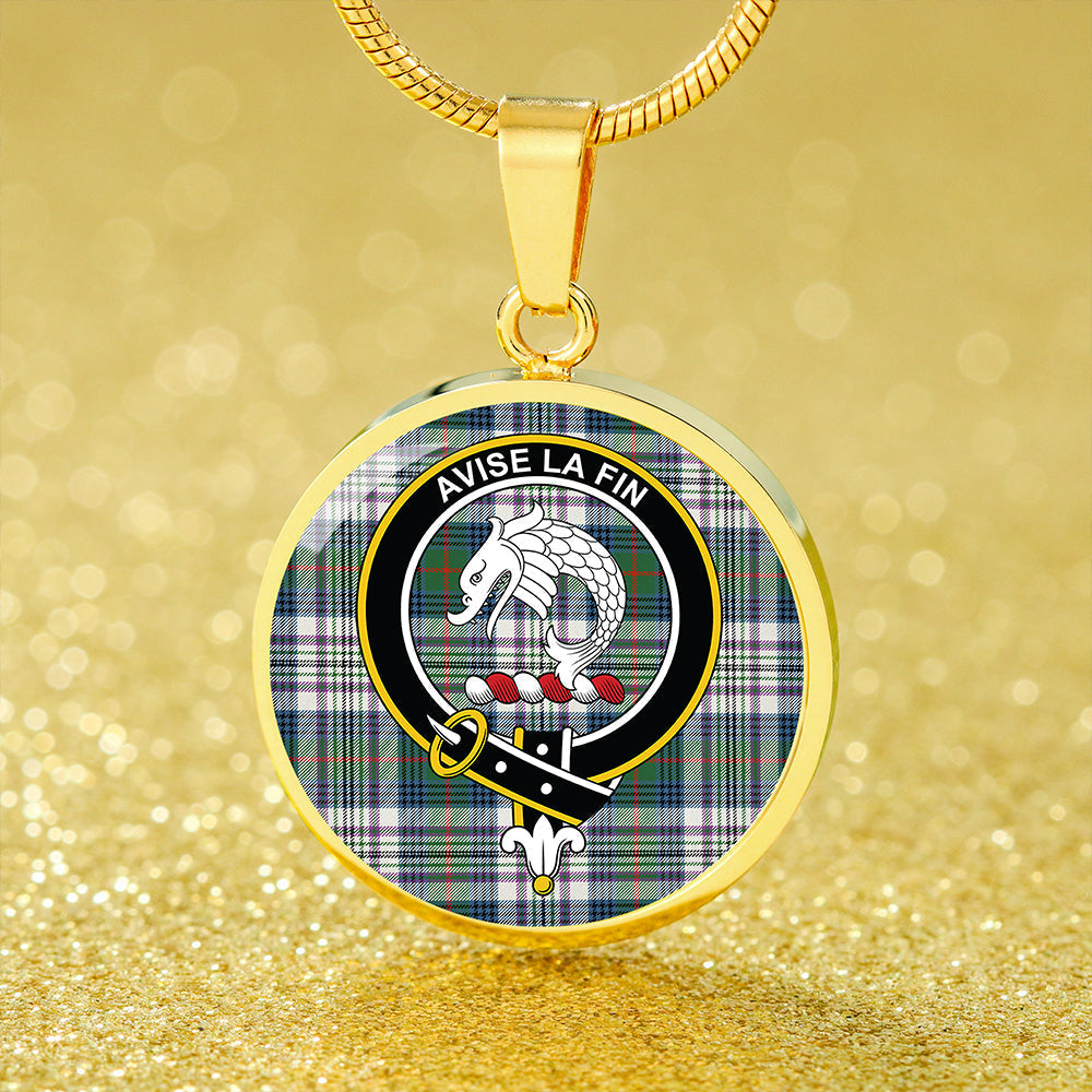 Kennedy Dress Ancient Tartan Crest Circle Necklace