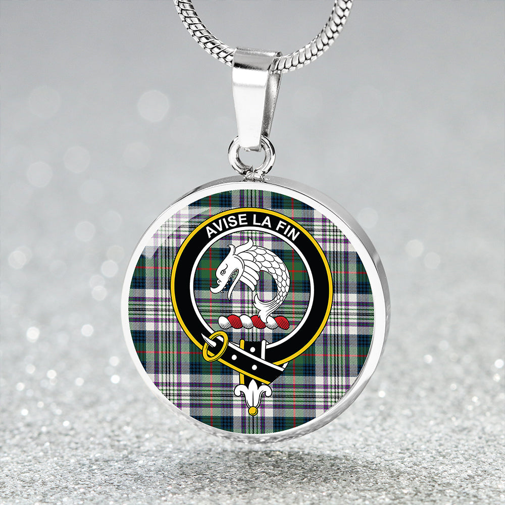 Kennedy Dress Modern Tartan Crest Circle Necklace