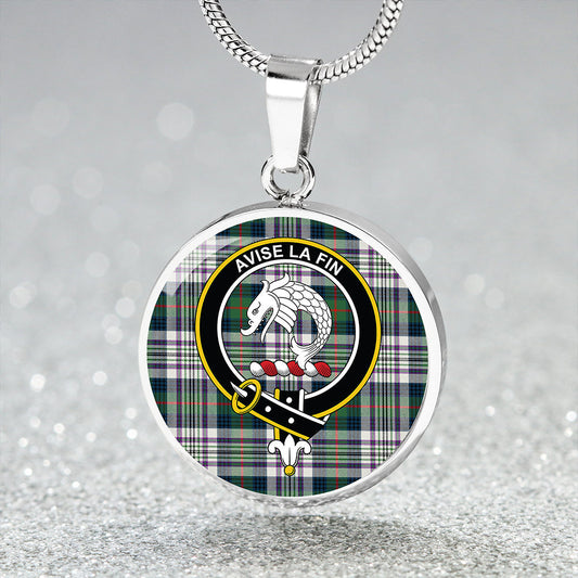 Kennedy Dress Modern Tartan Crest Circle Necklace