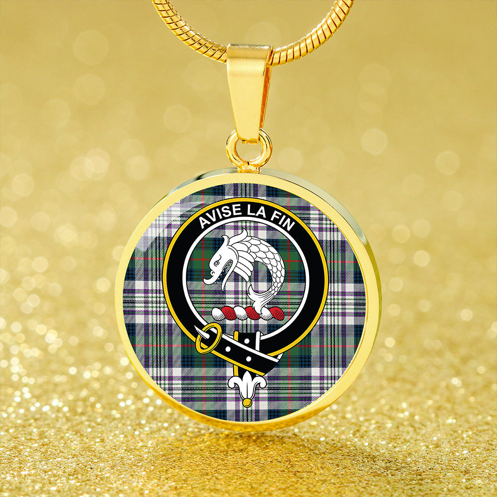 Kennedy Dress Modern Tartan Crest Circle Necklace