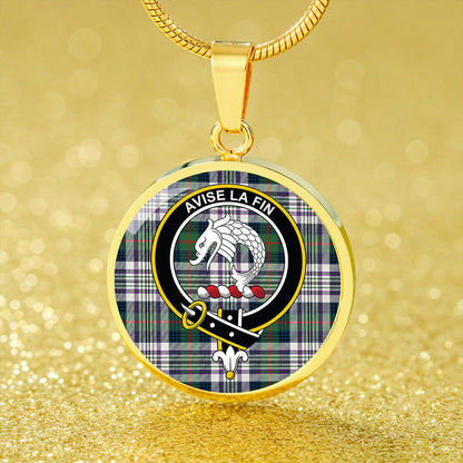 Kennedy Dress Modern Tartan Crest Circle Necklace