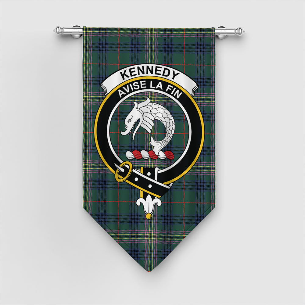 Kennedy Modern Tartan Crest Gonfalon