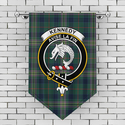 Kennedy Modern Tartan Crest Gonfalon