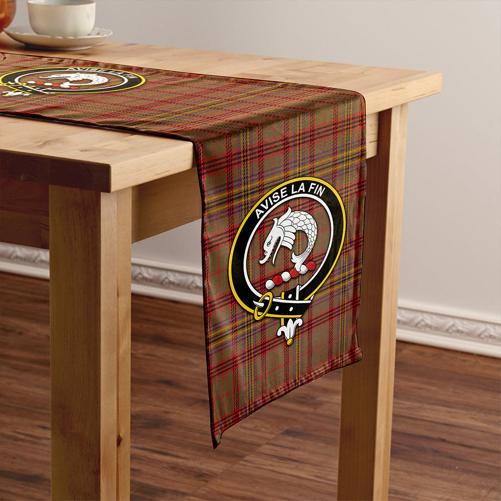 Kennedy Weathered Tartan Crest Table Runner