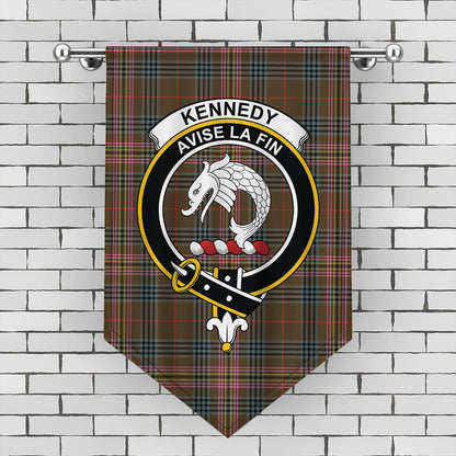 Kennedy Weathered Tartan Crest Gonfalon