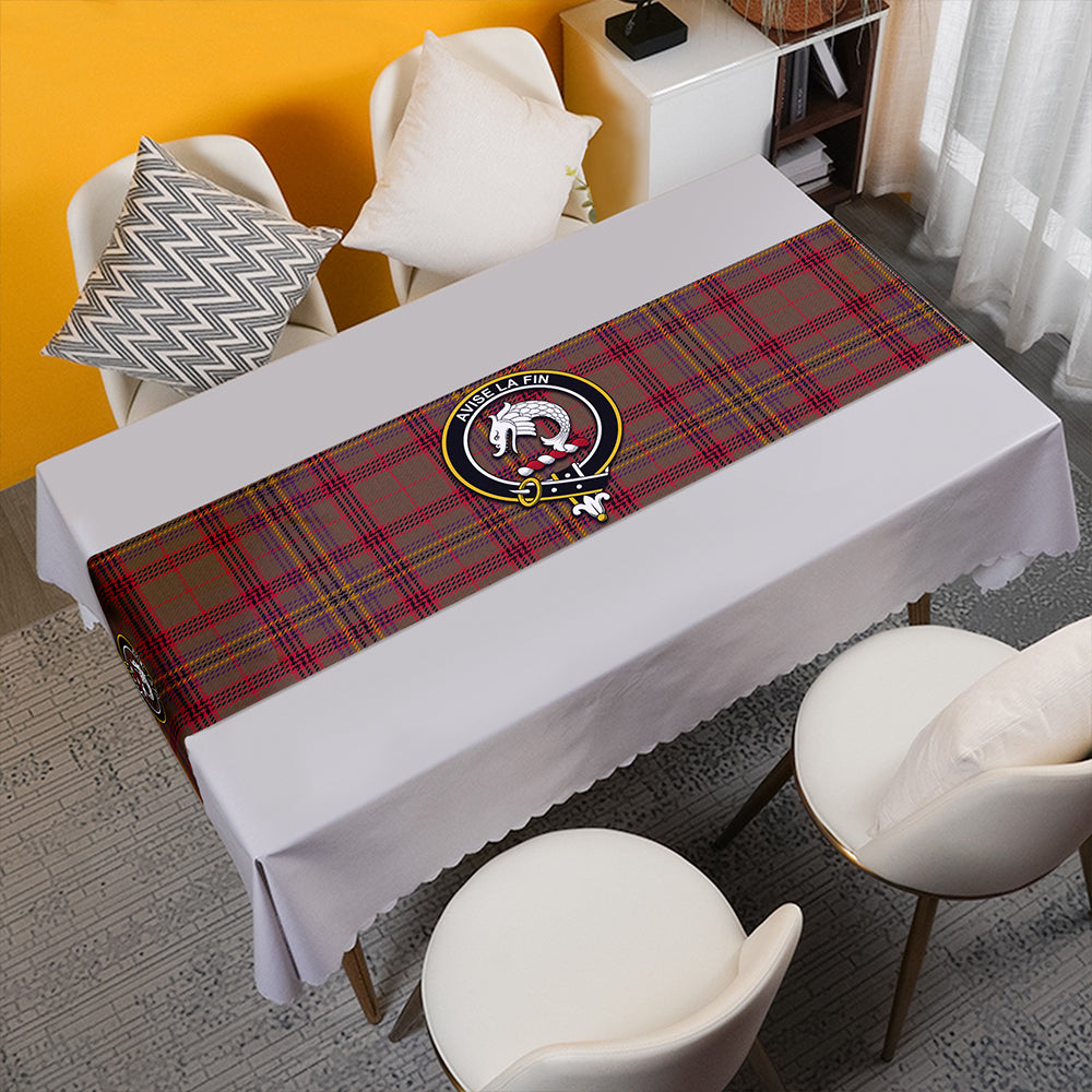 Kennedy Weathered Tartan Crest Table Runner