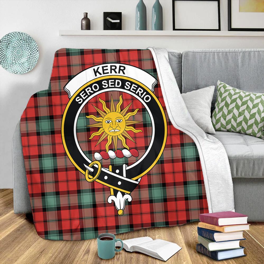 Kerr Ancient Tartan Crest Premium Blanket