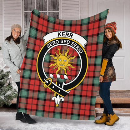 Kerr Ancient Tartan Crest Premium Blanket