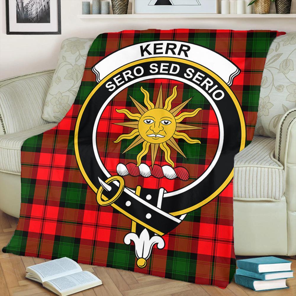 Kerr Modern Tartan Crest Premium Blanket