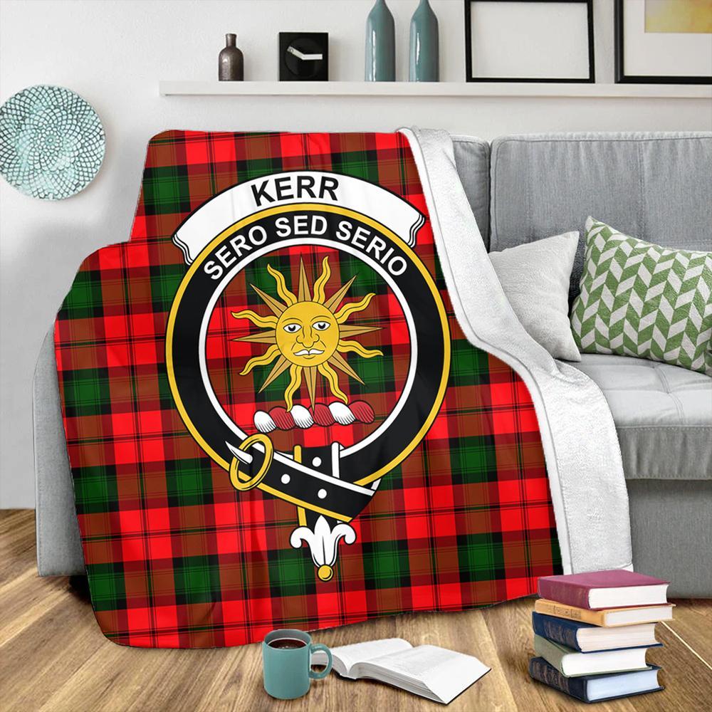 Kerr Modern Tartan Crest Premium Blanket