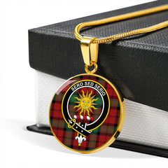 Kerr Modern Tartan Crest Circle Necklace