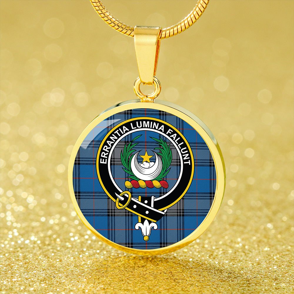 Kinnaird Ancient Tartan Crest Circle Necklace