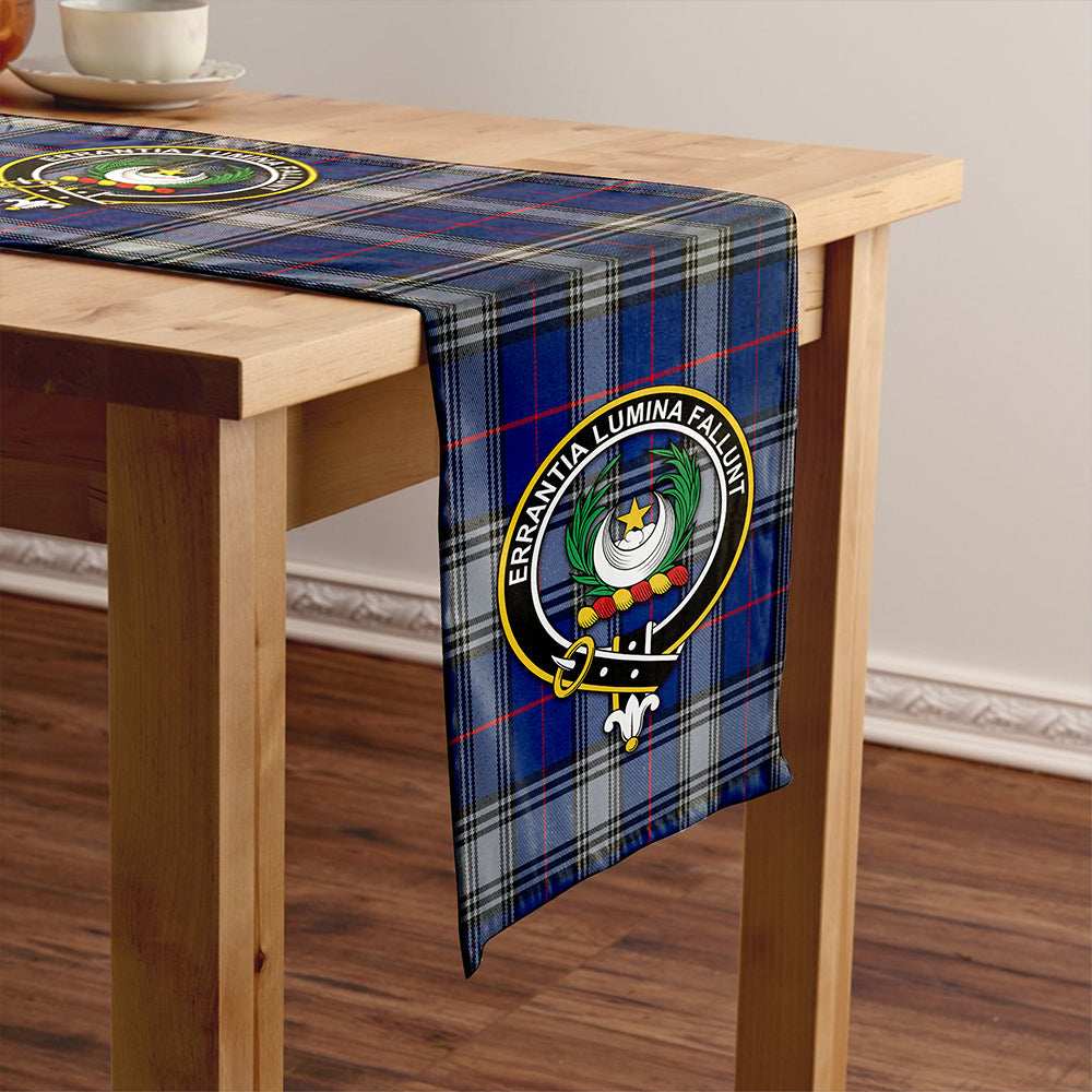 Kinnaird Modern Tartan Crest Table Runner