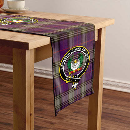 Kinnaird Weathered Tartan Crest Table Runner