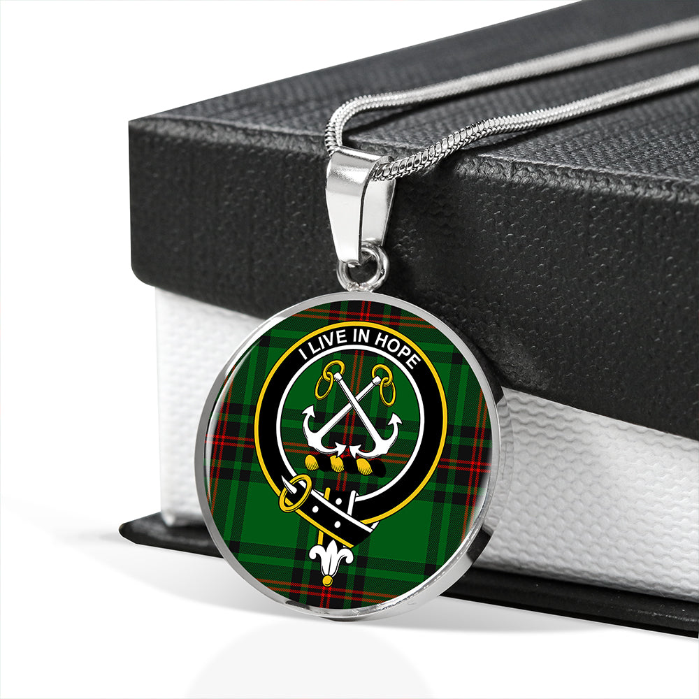 Kinnear Tartan Crest Circle Necklace