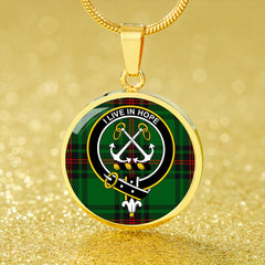 Kinnear Tartan Crest Circle Necklace