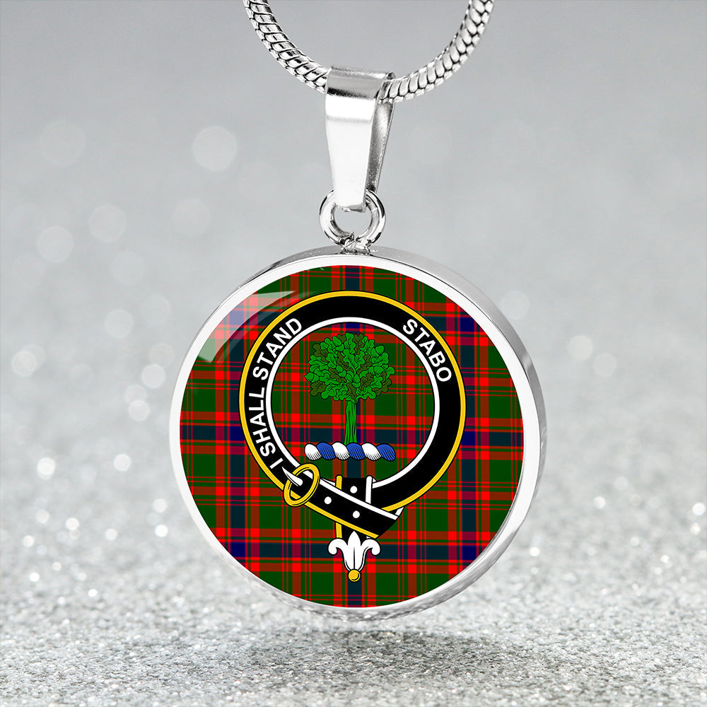 Kinninmont Tartan Crest Circle Necklace