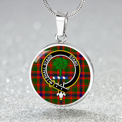 Kinninmont Tartan Crest Circle Necklace