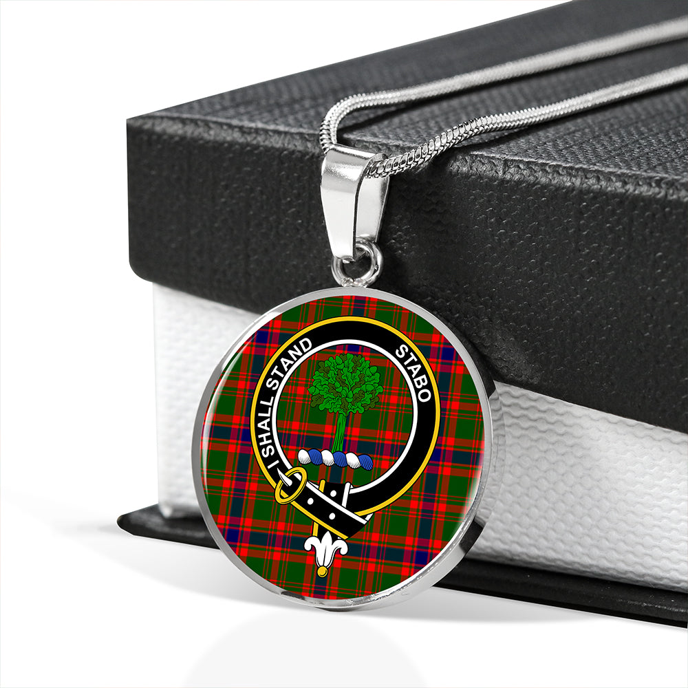 Kinninmont Tartan Crest Circle Necklace