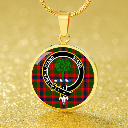 Kinninmont Tartan Crest Circle Necklace