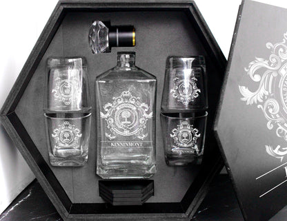 Kinninmont Tartan Clan Decanter Set