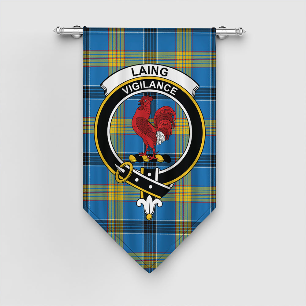 Laing Tartan Crest Gonfalon