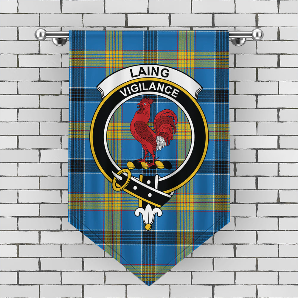 Laing Tartan Crest Gonfalon